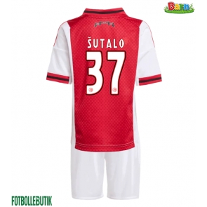 Ajax Josip Sutalo #37 Hemmaställ Barn 2025-26 Kortärmad (+ Korta byxor)